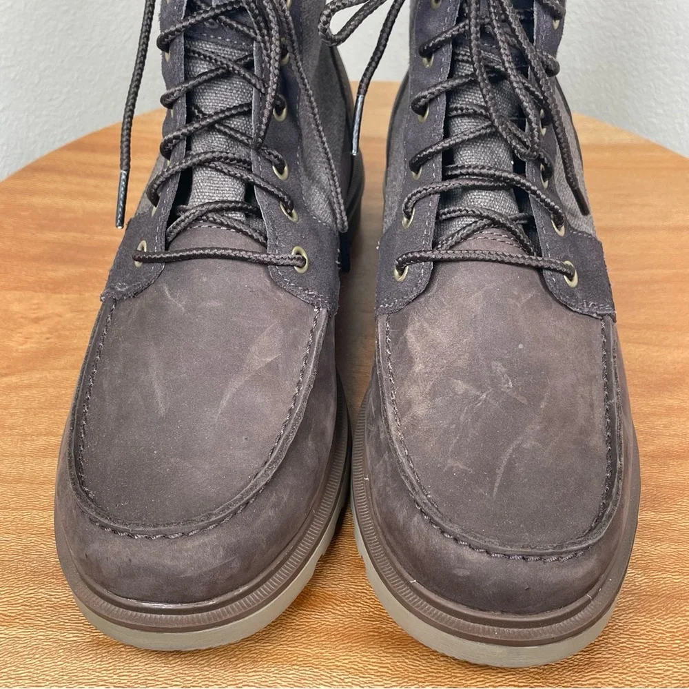 Sorel Men's Carson Moc Waterproof Boot Lace Up Full Grain Leather Brown Size 8